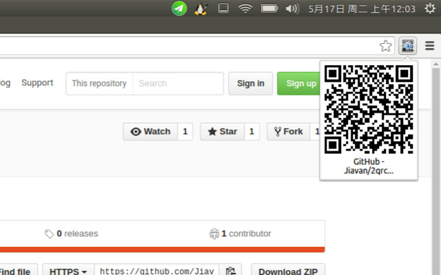2QRcode  from Chrome web store to be run with OffiDocs Chromium online