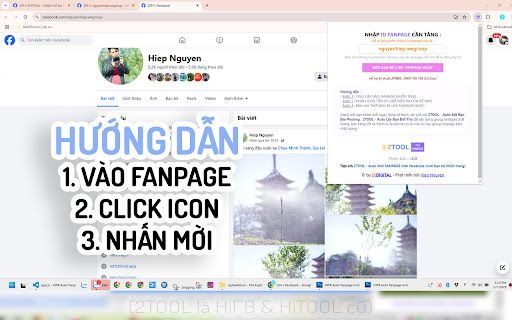 2TOOL Auto Mời FANPAGE trên facebook (mời bạn bè thích trang)  from Chrome web store to be run with OffiDocs Chromium online