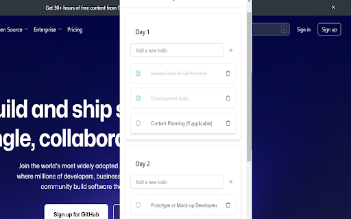 3days Todo List  from Chrome web store to be run with OffiDocs Chromium online