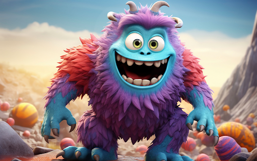 3d cartoon character  from Chrome web store to be run with OffiDocs Chromium online