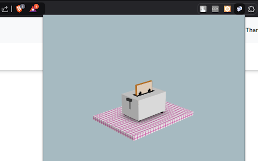 3D Toaster  from Chrome web store to be run with OffiDocs Chromium online