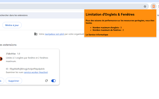 3TabsMax  from Chrome web store to be run with OffiDocs Chromium online