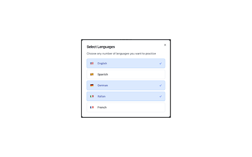 3 Words a Day Learn Languages for ADHD/Burned out brains EN,ES,DE,IT,FR  from Chrome web store to be run with OffiDocs Chromium online