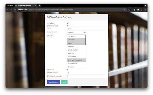 500NewTabs  from Chrome web store to be run with OffiDocs Chromium online