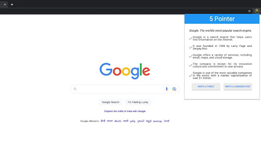 5 Pointer  from Chrome web store to be run with OffiDocs Chromium online