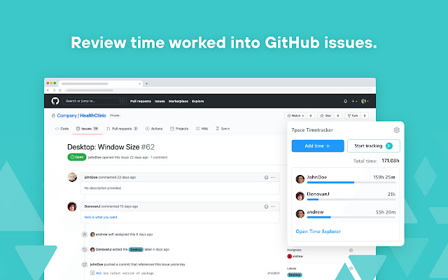 7pace Timetracker for GitHub  from Chrome web store to be run with OffiDocs Chromium online