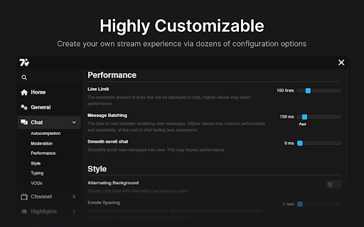 7TV Nightly  from Chrome web store to be run with OffiDocs Chromium online