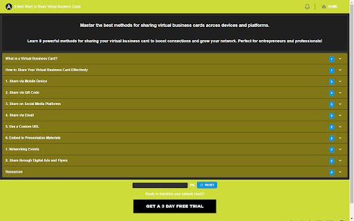 8 Best Ways to Share Virtual Business Cards  from Chrome web store to be run with OffiDocs Chromium online