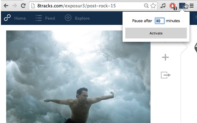 Timer 8tracks dal Chrome Web Store da eseguire con OffiDocs Chromium online