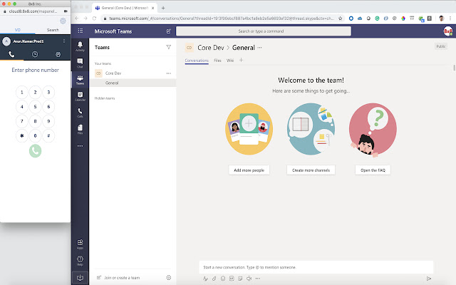 8x8 for Microsoft Teams  from Chrome web store to be run with OffiDocs Chromium online