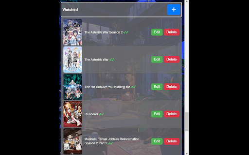 9Anime Watchlist Manager  from Chrome web store to be run with OffiDocs Chromium online