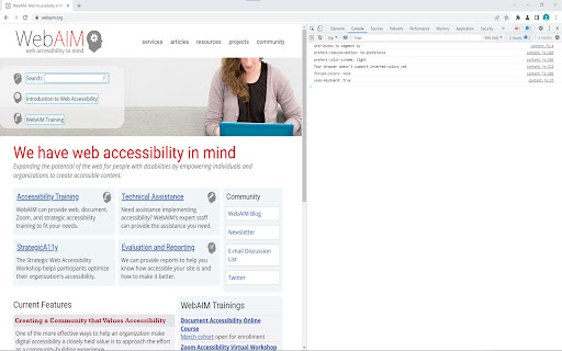 A11y Analytics Demo  from Chrome web store to be run with OffiDocs Chromium online