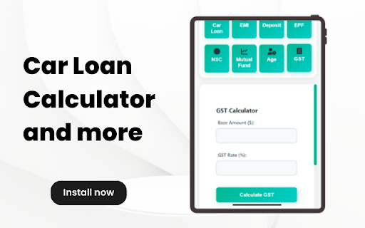 AadharPe : EMI Loan Calculator  from Chrome web store to be run with OffiDocs Chromium online