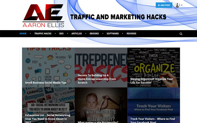 Aaron Ellis Traffic and Marketing Hacks  from Chrome web store to be run with OffiDocs Chromium online