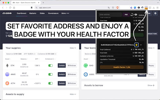 Aave Monitor  from Chrome web store to be run with OffiDocs Chromium online