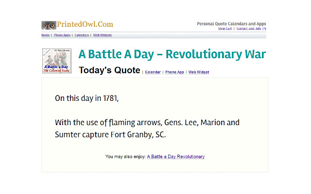 A Battle A Day Revolutionary War  from Chrome web store to be run with OffiDocs Chromium online