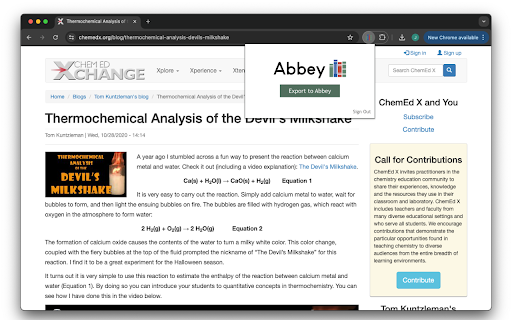 Abbey  from Chrome web store to be run with OffiDocs Chromium online