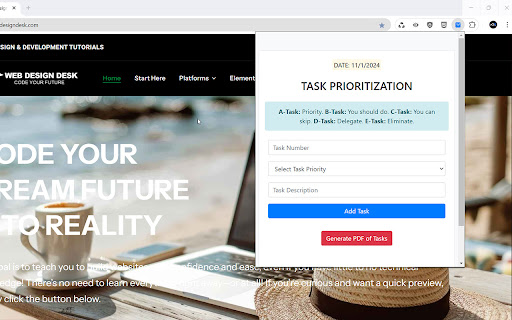 ABCDE Method  from Chrome web store to be run with OffiDocs Chromium online