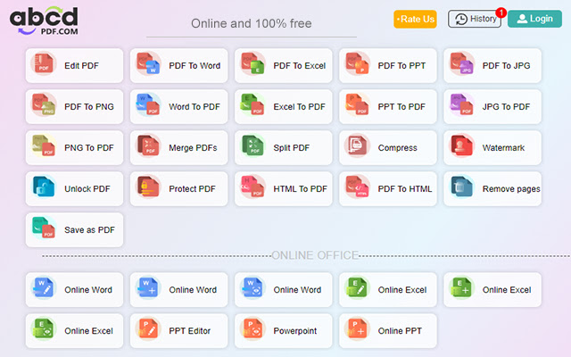 Abcd PDF  from Chrome web store to be run with OffiDocs Chromium online