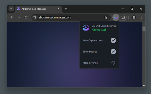 AB Download Manager Browser Integration  from Chrome web store to be run with OffiDocs Chromium online