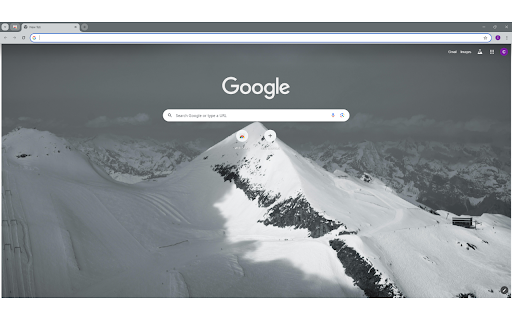 A black and white photo of a snowy mountain  from Chrome web store to be run with OffiDocs Chromium online
