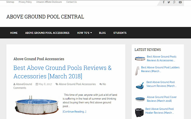 Above Ground Pool Central  from Chrome web store to be run with OffiDocs Chromium online