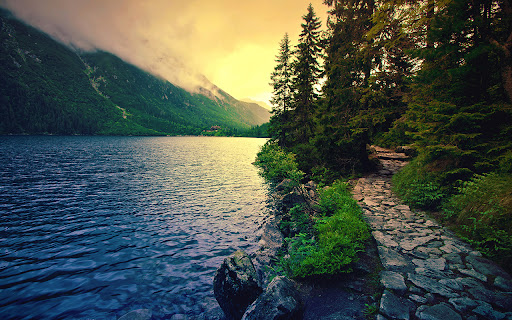 A breathtaking scene of a tranquil lake  from Chrome web store to be run with OffiDocs Chromium online
