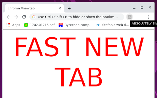 ABSOLUTELY Blank New Tab Page  from Chrome web store to be run with OffiDocs Chromium online