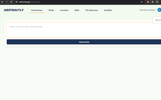 Abstractly  from Chrome web store to be run with OffiDocs Chromium online
