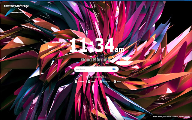 Abstract Start Page  from Chrome web store to be run with OffiDocs Chromium online