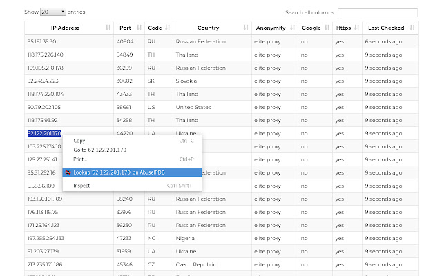 AbuseIPDB IP Analyzer  from Chrome web store to be run with OffiDocs Chromium online