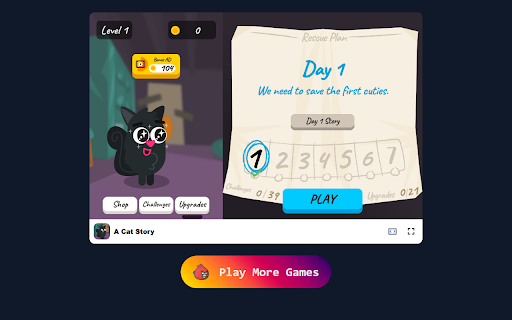 A Cat Story Game Solve Puzzles and Reunite with Your Sibling!  from Chrome web store to be run with OffiDocs Chromium online
