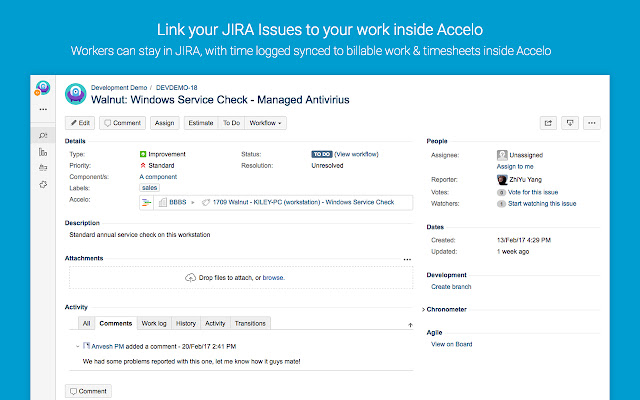 Accelo  from Chrome web store to be run with OffiDocs Chromium online