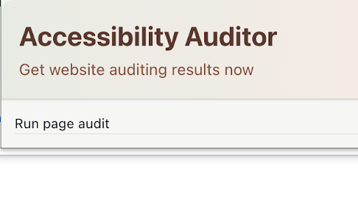 Accessibility Auditor  from Chrome web store to be run with OffiDocs Chromium online