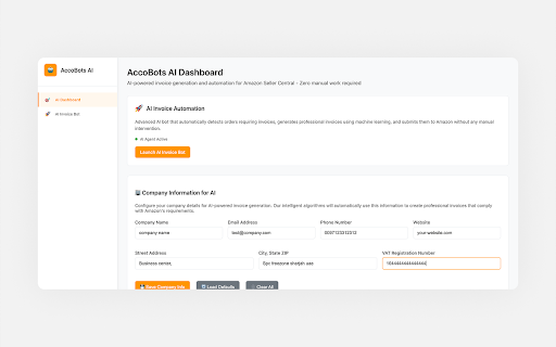 AccoBots AI Invoice Automation  from Chrome web store to be run with OffiDocs Chromium online