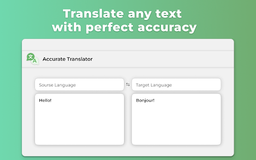 Accurate Translator  from Chrome web store to be run with OffiDocs Chromium online