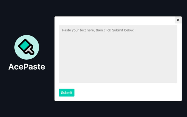 AcePaste  from Chrome web store to be run with OffiDocs Chromium online