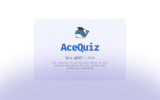 AceQuiz  from Chrome web store to be run with OffiDocs Chromium online