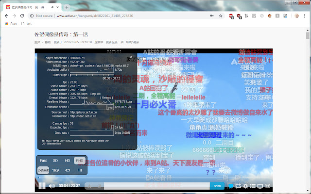 AcFun HTML5 Player  from Chrome web store to be run with OffiDocs Chromium online