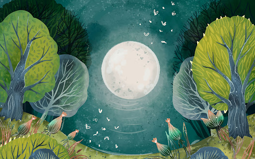 A charming watercolor illustration  from Chrome web store to be run with OffiDocs Chromium online