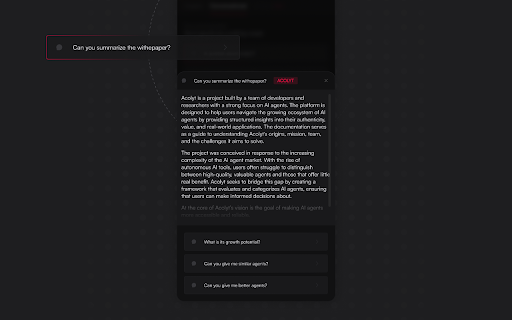 Acolyt Terminal Extension  from Chrome web store to be run with OffiDocs Chromium online