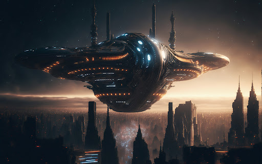 A creative space travel collage design featuring  from Chrome web store to be run with OffiDocs Chromium online