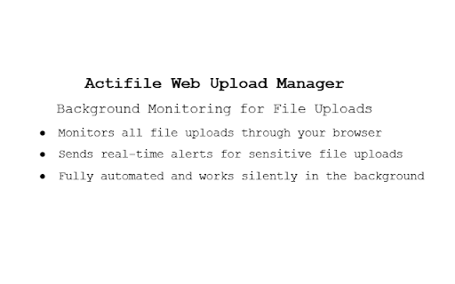 Actifile Web Upload Manager  from Chrome web store to be run with OffiDocs Chromium online