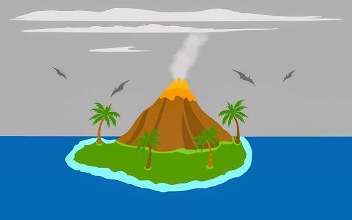 Active volcanic island  from Chrome web store to be run with OffiDocs Chromium online