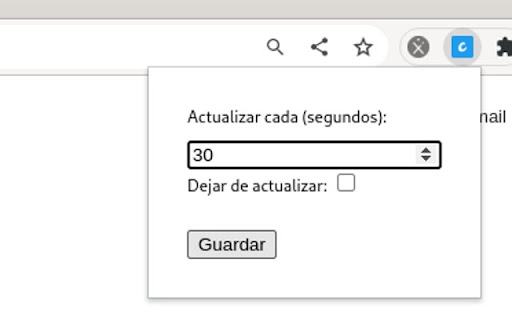 Actualizador de Página  from Chrome web store to be run with OffiDocs Chromium online