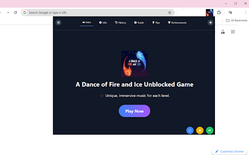 A Dance of Fire and Ice Unblocked Game  from Chrome web store to be run with OffiDocs Chromium online