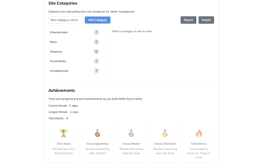 Adaptive Focus  from Chrome web store to be run with OffiDocs Chromium online