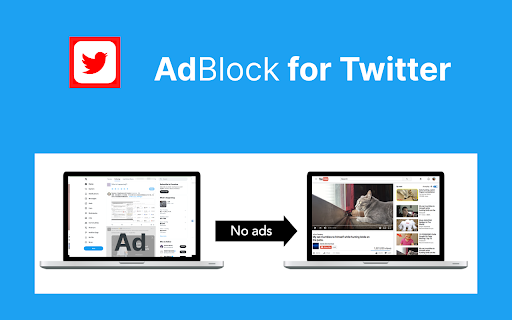 Adblock for Twitter  from Chrome web store to be run with OffiDocs Chromium online