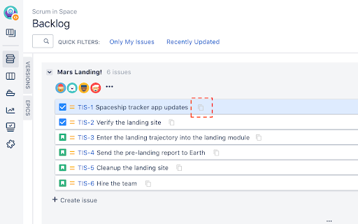 Add Copy Button to Jira Software  from Chrome web store to be run with OffiDocs Chromium online