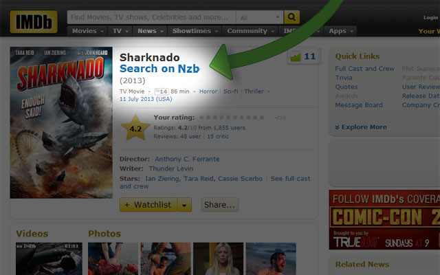 Add Nzb Search Link To IMDb  from Chrome web store to be run with OffiDocs Chromium online